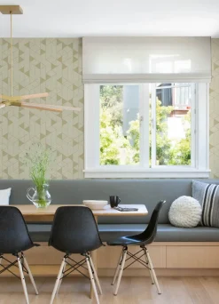 Scott Living Fairbank Wallpaper - Gold Linen