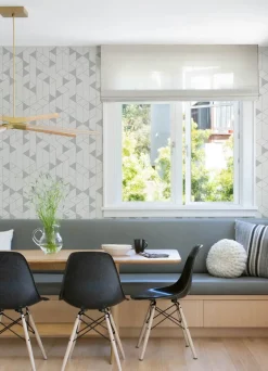 Scott Living Fairbank Wallpaper - Silver Linen