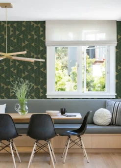 Scott Living Fairbank Wallpaper - Evergreen Linen