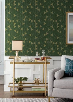 Scott Living Fairbank Wallpaper - Evergreen Linen