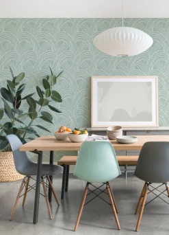 Scott Living Farrah Geometric Wallpaper - Green