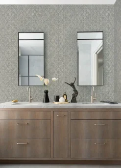 Scott Living Felix Geometric Wallpaper - Grey