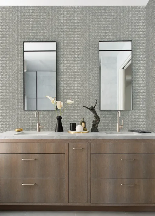 Scott Living Felix Geometric Wallpaper - Grey