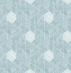 Scott Living Granada Geometric Wallpaper - Aqua