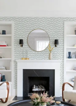 Scott Living Holmby Wallpaper - Seafoam