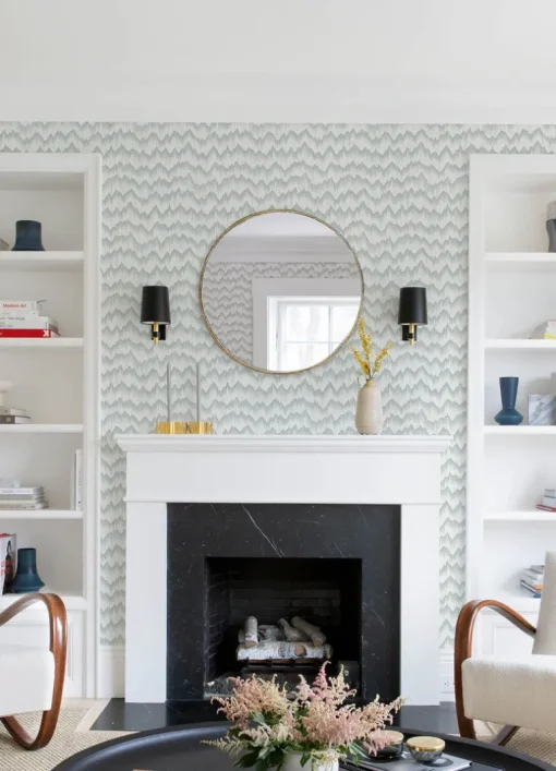 Scott Living Holmby Wallpaper - Seafoam