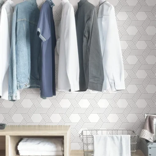 Scott Living Illusion Peel & Stick Wallpaper - Silver