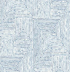 Scott Living Ink Peel & Stick Wallpaper - Blue