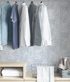 Scott Living Ink Peel & Stick Wallpaper - Blue