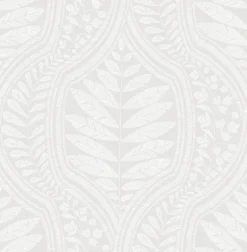 Scott Living Juno Ogee Wallpaper - Light Grey