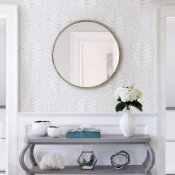 Scott Living Juno Ogee Wallpaper - Light Grey
