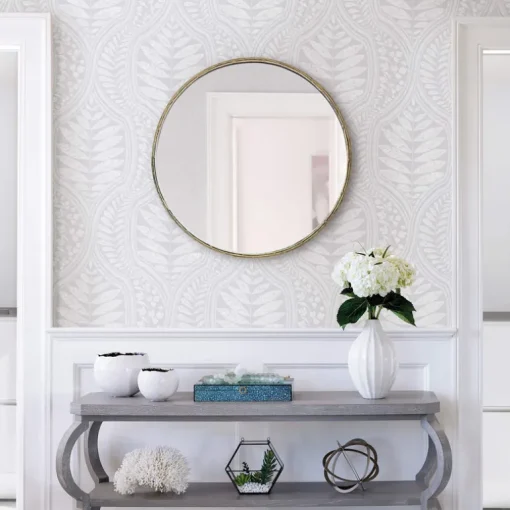 Scott Living Juno Ogee Wallpaper - Light Grey