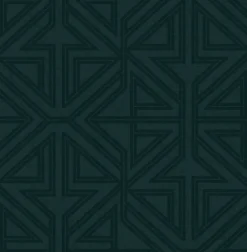 Scott Living Kachel Geometric Wallpaper - Dark Teal