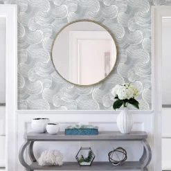 Scott Living Karson Swirling Geometric Wallpaper - Slate