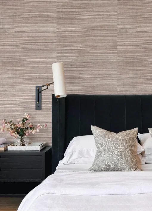 Scott Living Kenter Sisal Wallpaper - Burgundy