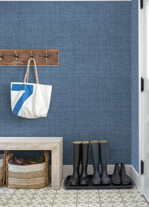 Scott Living Lanister Texture Wallpaper - Blue