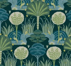 Scott Living Mandeville Wallpaper - Teal