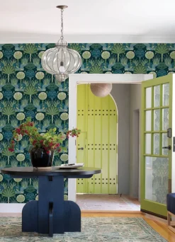 Scott Living Mandeville Wallpaper - Teal