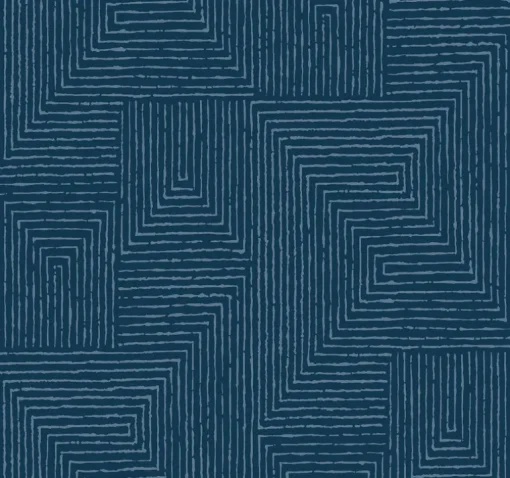 Scott Living Mortenson Wallpaper - Navy Blue