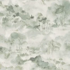 Scott Living Nara Toile Wallpaper - Sage Green