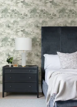 Scott Living Nara Toile Wallpaper - Sage Green
