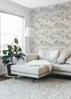 Scott Living Nara Toile Wallpaper - Grey