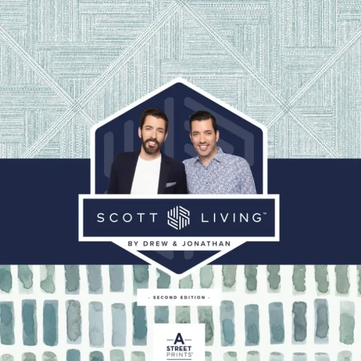 Scott Living Nara Toile Wallpaper - Indigo Blue