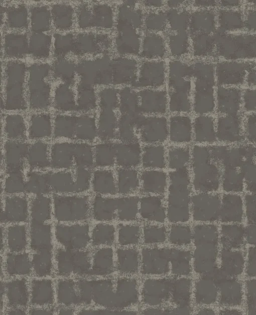 Scott Living Shea Distressed Geometric Wallpaper - Charcoal