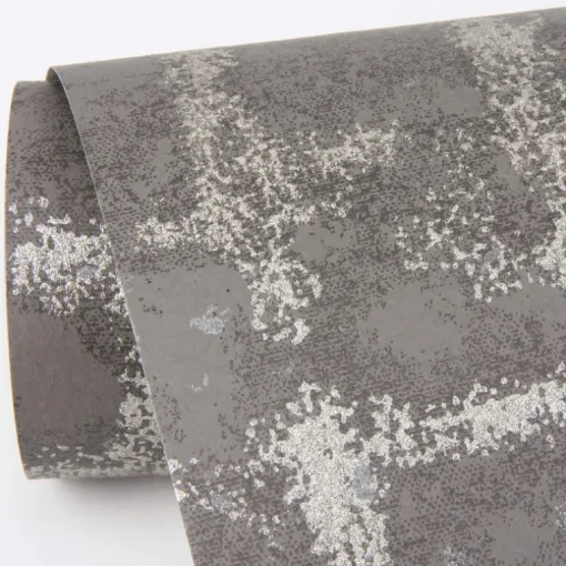 Scott Living Shea Distressed Geometric Wallpaper - Charcoal