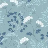 Scott Living Sorrel Botanical Wallpaper - Slate Blue