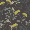 Scott Living Sorrel Botanical Wallpaper - Black