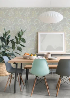 Scott Living Sorrel Botanical Wallpaper - Light Grey