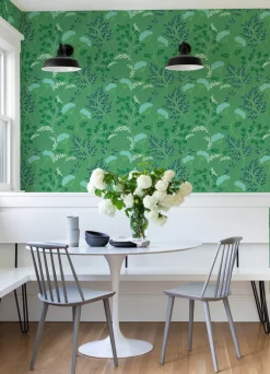 Scott Living Sorrel Botanical Wallpaper - Green
