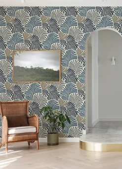 Scott Living Trousdale Wallpaper - Dark Blue
