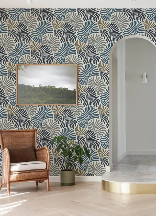 Scott Living Trousdale Wallpaper - Dark Blue