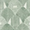 Scott Living Westport Geometric Wallpaper - Green