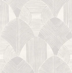 Scott Living Westport Geometric Wallpaper - Dove White