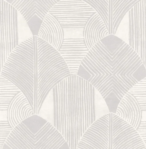 Scott Living Westport Geometric Wallpaper - Dove White