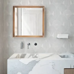 Scott Living Westport Geometric Wallpaper - Dove White