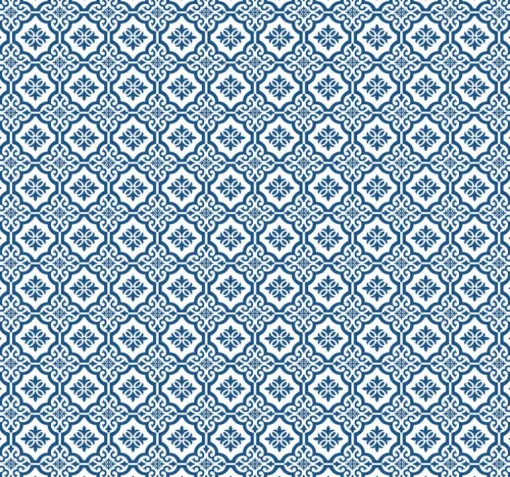 Seabrook Beach House Coastal Tile Wallpaper - Blue