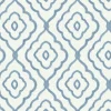 Seabrook Beach House Seaside Ogee Wallpaper - Blue Oasis