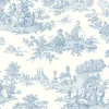 Seabrook Chateau Toile Wallpaper - Blue Bell