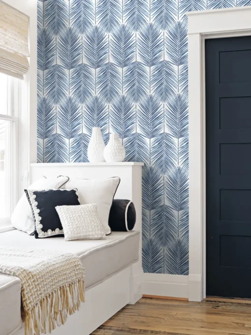 Seabrook DuPont Paradise Palm High Performance Wallpaper - Coastal Blue