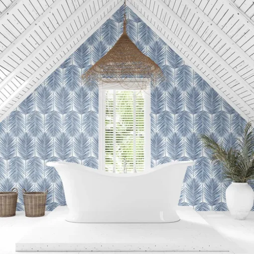 Seabrook DuPont Paradise Palm High Performance Wallpaper - Coastal Blue