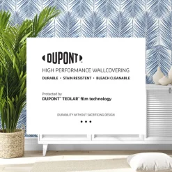 Seabrook DuPont Paradise Palm High Performance Wallpaper - Coastal Blue