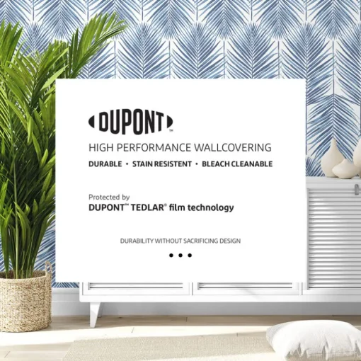Seabrook DuPont Paradise Palm High Performance Wallpaper - Coastal Blue