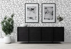 Seabrook DuPont Quartz Geo High Performance Wallpaper - Midnight Black