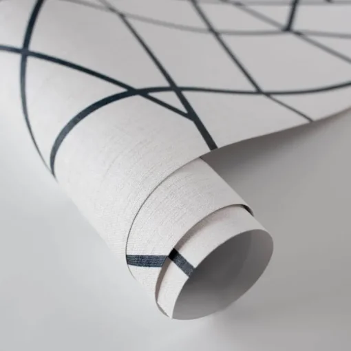 Seabrook DuPont Quartz Geo High Performance Wallpaper - Midnight Black