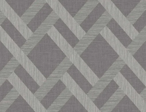 Seabrook Even More Textures Linen Trellis Wallpaper - Ash