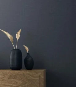 Seabrook Even More Textures Myrna Linen Wallpaper - Regal Blue